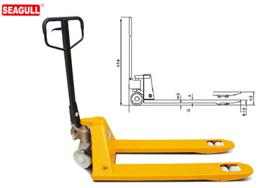 수동 깔판 트럭 정격 부하 2500 - 54mm 포크 간격을 가진 3500kg